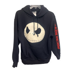 Tim Burton's Nightmare Before Christmas Jack Hoodie Adult Small Black Disney